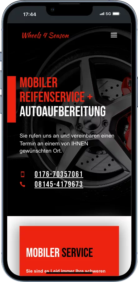 iPhone Mobiler Reifenservice