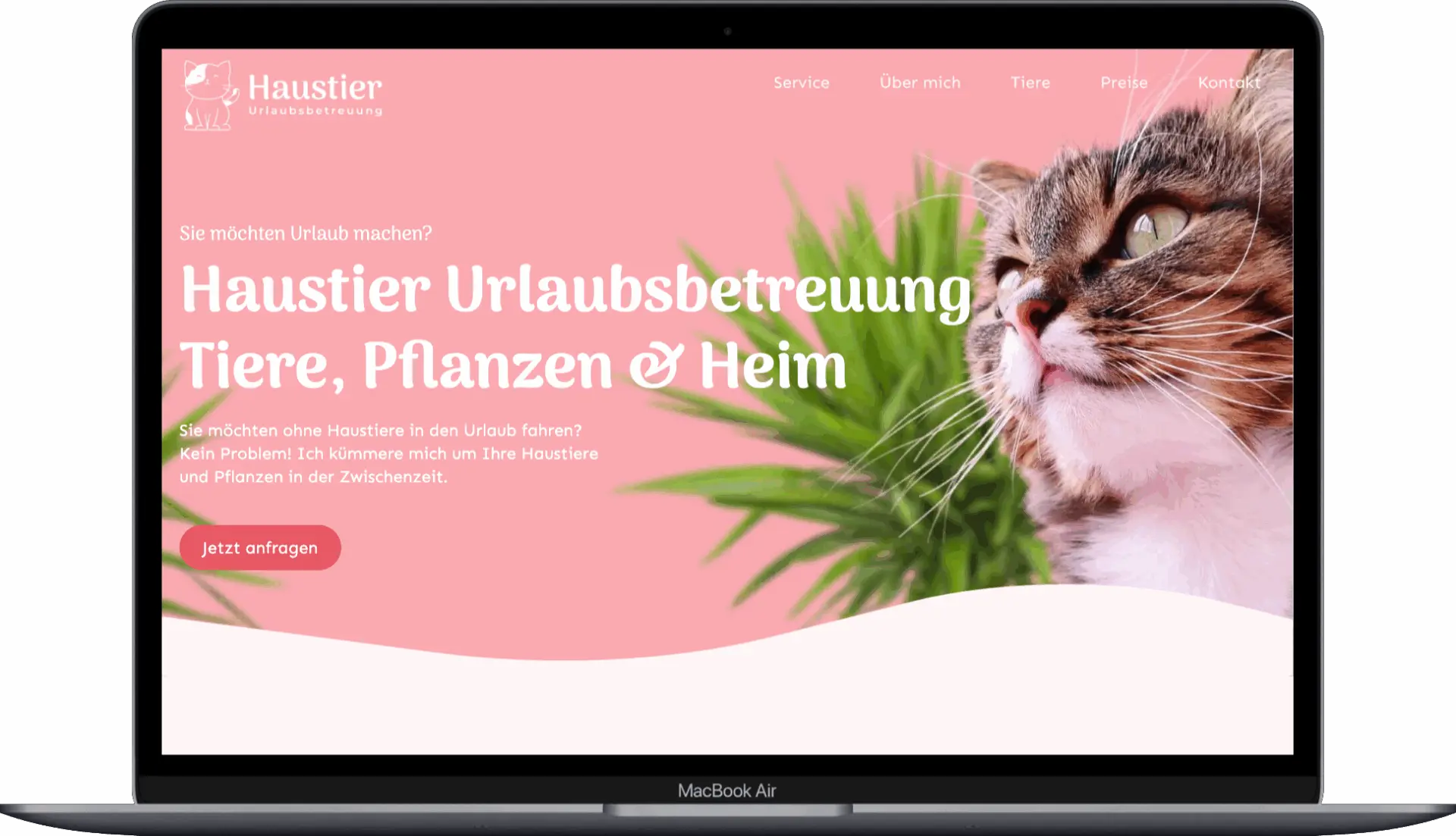 Macbook Air Mockup Haustierbetreuung