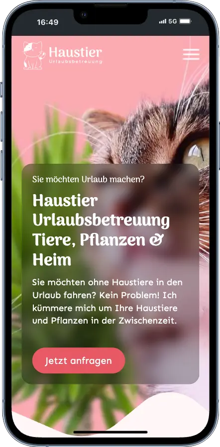 iPhone Mockup Haustierbetreuung